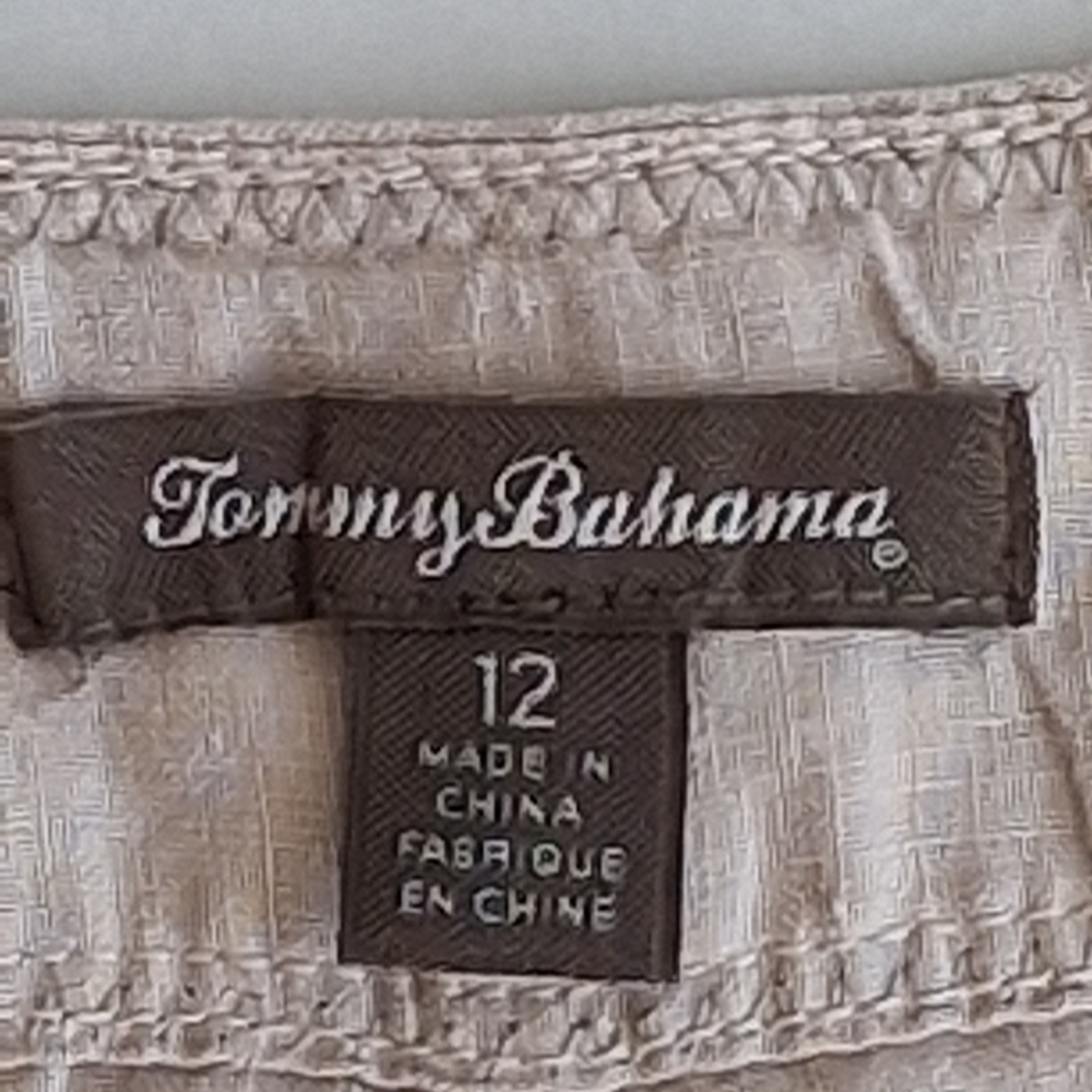Light Beige Women's Linen Blend Wide Leg Pants - Picture 6 of 14
